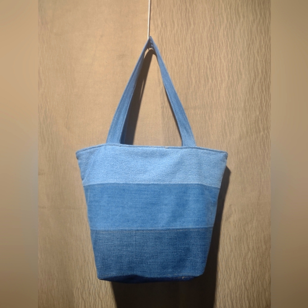 Handmade Upcycled Denim Tote Bag 9